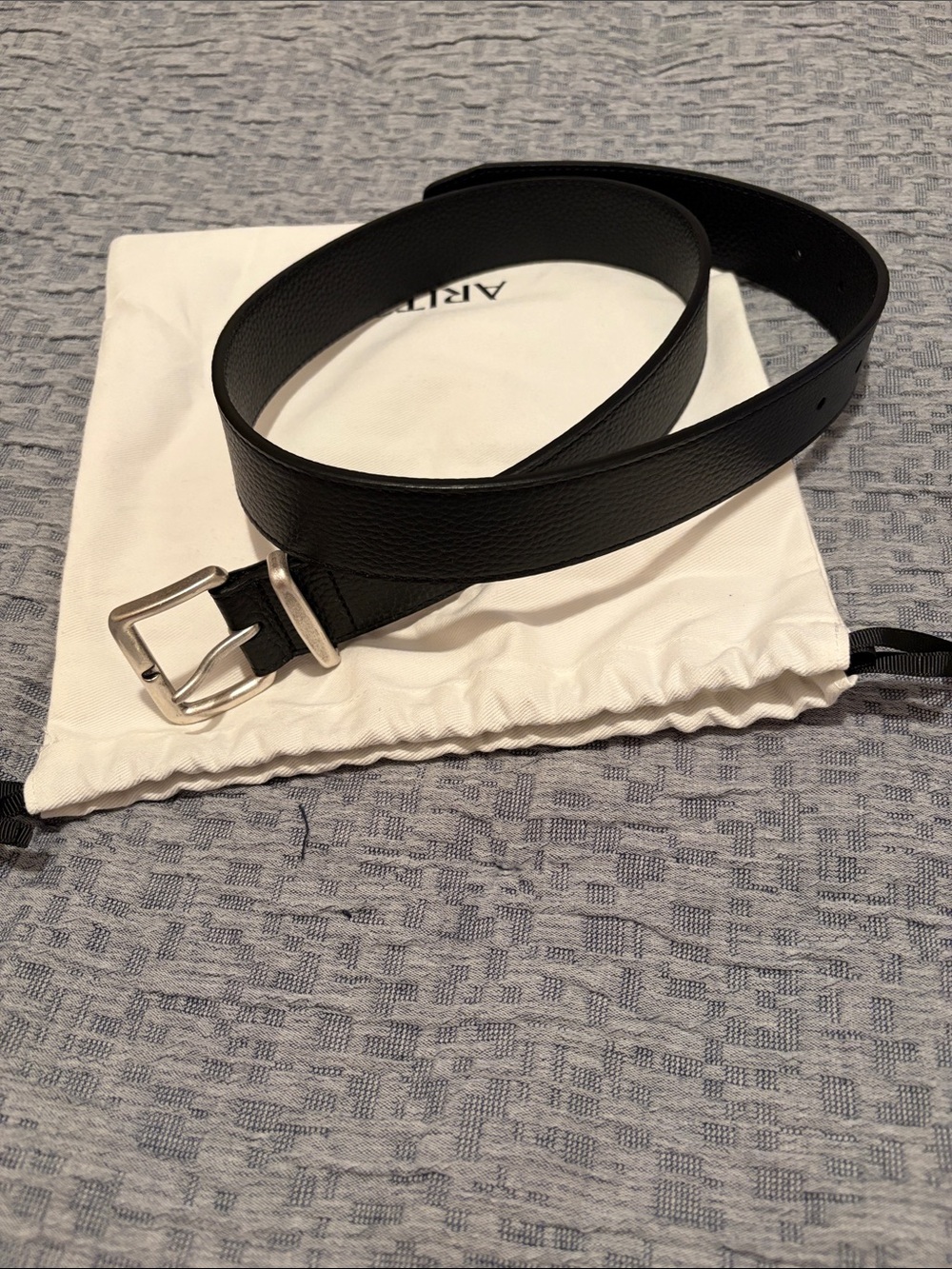 Aritzia Emblem Solid Brass Leather Wide Belt Size Small